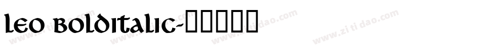 Leo BoldItalic字体转换